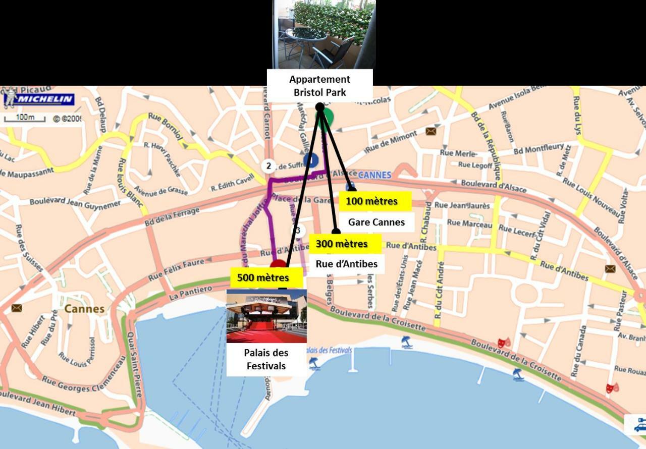 Апартаменты Bristol Park - Parking - 5Mn Walk From Palais Des Festivals Канны Экстерьер фото